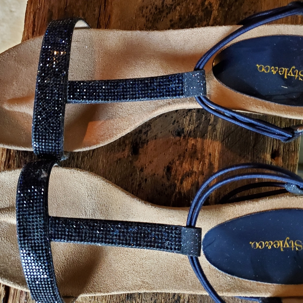 Sparklely Blue Sandals